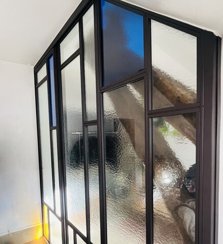 Porte Coulissante en verrière Mondrian à Paris 18