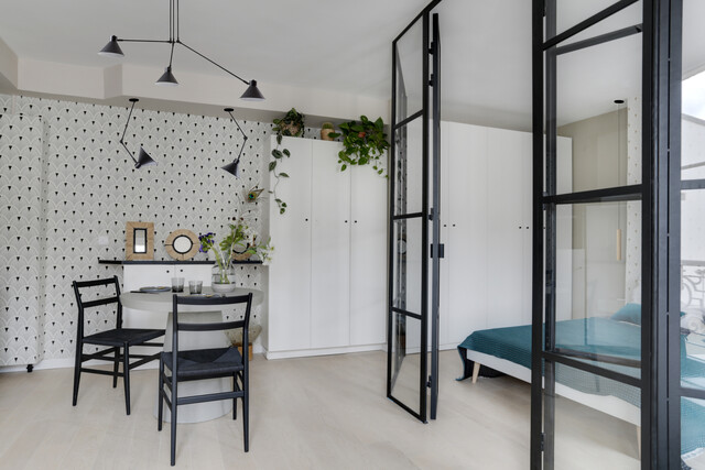 Verrière avec double porte battante style orangerie à Paris 2