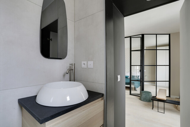 Verrière avec double porte battante style orangerie à Paris 2
