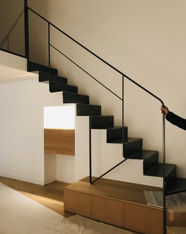 Escalier et Garde-Corps en acier noir