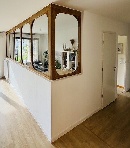 Verrière fixe en chêne massif 