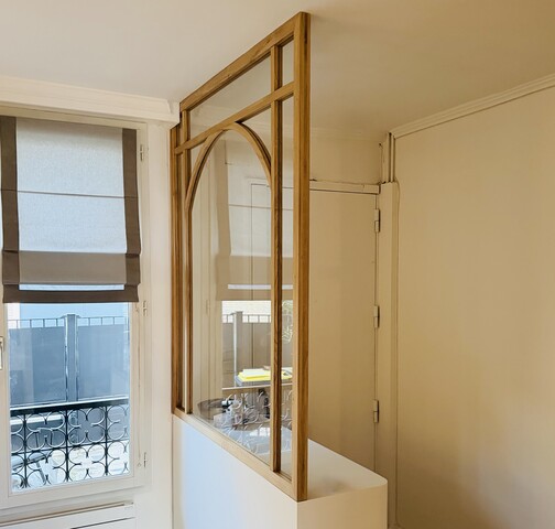 Verrière fixe en chêne massif